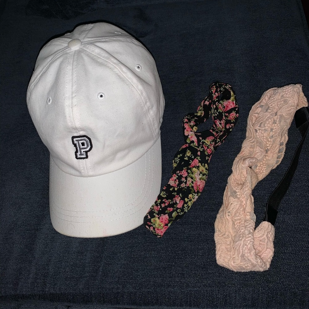Pink hat and head bands bundle